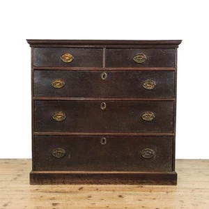 Antique 19th Century Oak Chest of Drawers (M-6180) - Picture 1 of 13