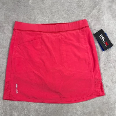 RLX Ralph Lauren Skort Girls Large Pink Red Pull On Lined Active Stretch NEW - Image 1 of 4