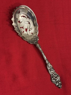 REED & BARTON LES SIX FLEURS STERLING MACORNI FORKS 10” LONG PAT. 1901 - Image 1 of 4