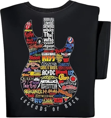 ¡Nuevo! Camiseta gráfica de manga corta colorida para guitarra Legends of Rock talla M Foto 1 de 2