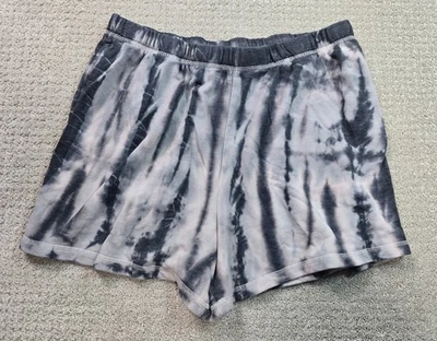 Pantalones Cortos SO Lounge Life L Tie Dye Grandes Sudores Suaves Cordón Gris Blanco Largo Foto 1 de 4