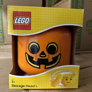 Lego Storage Head Halloween Pumpkin Large NEW - Picture 1 of 7