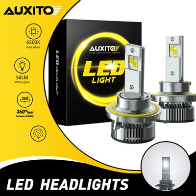AUXITO H13 9008 LED Headlight Bulbs Kit 56W 4500LM Hi/Lo Beam Super Bright White - Image 1 of 4