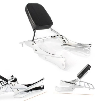 Sissy Bar Backrest + Luggage Rack Pad For 01-08 Honda Shadow Spirit VT750DC - Image 1 of 4