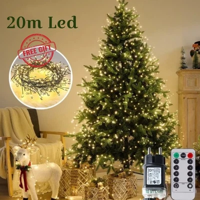 6ft Encrypted PVC Christmas Tree with LED Lights Indoor Decor Foldable Metal Bas - Image 1 of 4
