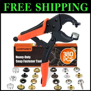 Professional Snap Fastener Tool - 100 Sets of Heavy-Duty Snaps for Fabric Repair - Picture 1 of 11