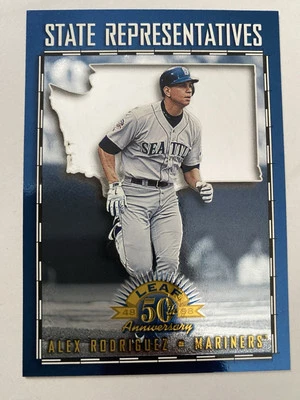 1998 Leaf ALEX RODRIGUEZ State Representatives Insert /5000! #3, Mariners - Image 1 of 2