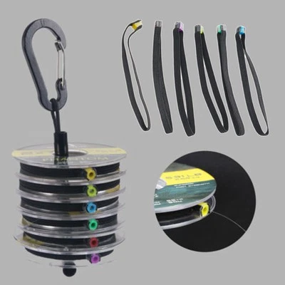 Fly Fishing Tippet Spool Tenders Elasticity Nylon Random Color Tippet Rings - Image 1 of 4