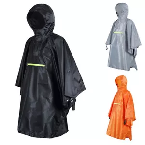 Regen Poncho Wandern Radfahren Fahrrad Regenmantel Reflexstreifen Wasserdichter☀ - Bild 1 von 10