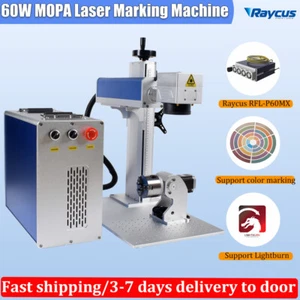 60W Raycus Mopa Fiber Laser Engraving Machine Color Marker For Metal Nameplate - Picture 1 of 13
