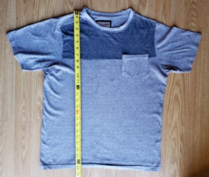 CAMISETA HUDSON & BARROW NYC Para Hombres Gris Azul Pequeña Mangas Cortas Algodón Cuello Redondo - Imagen 1 de 9