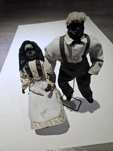 Dried Fruit Handmade Vintage Doll Couple - Picture 1 of 9