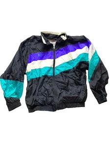 Vintage Dunlop Jacket Adult Extra Large Nylon Windbreaker Full Zip Athletic Mens - Picture 1 of 7