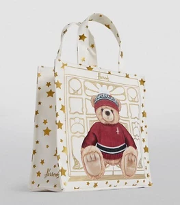 🇬🇧🎁Harrods Beautiful Ethan Bear Tote Gift Bag Food Lunch Bag Cotton Canvas ❤️ - Picture 1 of 6