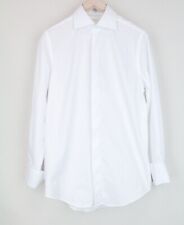 SUITSUPPLY Men Shirt 38/ 15 White Slim Egyptian Cotton Classic Formal Button Up