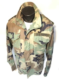 VGC MEN M-LONG GENUINE US MILITARY ISSUE SURPLUS M65 FIELD JACKET WOODLAND CAMO - Picture 1 of 12