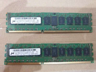 ECC 4GB Micron (2x 2gb) 2Rx8 PC3-DDR3 RAM MEMORY 10600r 1G4D1D (FOR SERVER ONLY) - Image 1 of 3