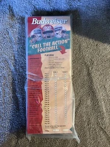 Budweiser  “call the action” football playbook pads & Wanna Long Neck Button - Picture 1 of 6