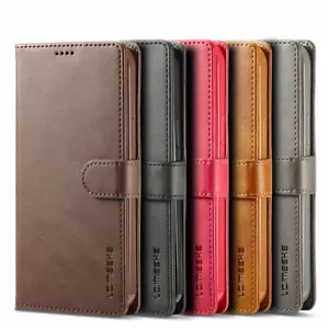 Lujo Abatible Billetera Cuero Ranuras para Tarjetas de Crédito Soporte Estuche Cubierta Para Apple iPhone - Imagen 1 de 21
