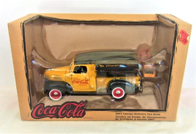Coca-Cola 1947 Dodge Canopy Delivery Van Bank con botellas de Coca-Cola en Dolley 1/25 Foto 1 de 4