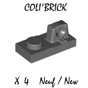 Lego 30383 - 4x Charnières / Hinge plate 1x2 - Gris Dark Bluish Gray - NEW Neuf - Bild 1 von 1