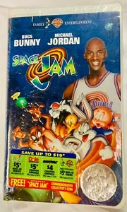 Space Jam w/ Collector's Coin (VHS, 1997 Clam Shell) WB Brand New Factory Sealed - Picture 1 of 9