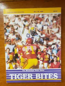 1985 LSU Tigers vs Mississippi State Bulldogs College Football Program NM - Picture 1 of 2