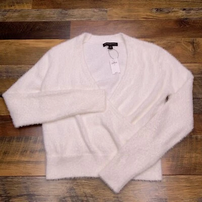 Suéter envolvente Banana Republic extra pequeño blanco nailon nuevo Foto 1 de 4
