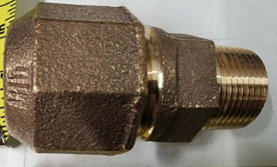 1" Mueller Brass Straight Coupling H-15428N Compression CTS x MIP No Lead USA