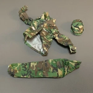 1/6 Scale Woodland Camo Uniform Jacket w/ Hat For 12" Gi Joe Ultimate Soldier - Picture 1 of 4