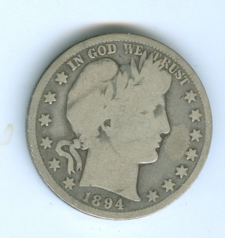 1894-P BARBER HALF DOLLAR--CIRCULATED Cover