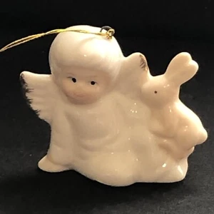 VTG Angel Ornament Gild Trim Rabbit Bunny  by Christmas Around The World Taiwan - Picture 1 of 8