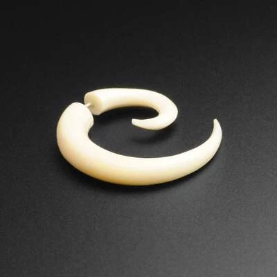 Bone Fake Gauge Spiral | Faux Ear Plug Stretchers - Image 1 of 3