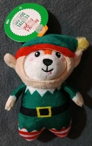 Juguete festivo para perro alegre y brillante de 5 pulgadas chirriante felpa zorro elfo ***NUEVO*** - Imagen 1 de 2