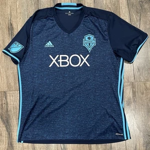 Seattle Sounders FC Adidas 2016-17 Pacific Blue Third 2XL XXL MLS Soccer Jersey - Picture 1 of 7