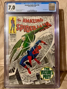 Amazing Spider-Man #64 cgc 7.0 White Pages "The Vulture's Prey" John Romita - Bild 1 von 1