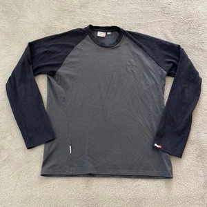 Icebreaker Shirt Large L Slim Grey Black Merino Wool Body 260 Base Layer Sweater - Picture 1 of 17