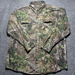 Game Winner Camo Shirt Men Size 3XL Realtree Long Sleeve Hunting Button Up Heavy - Picture 1 of 10