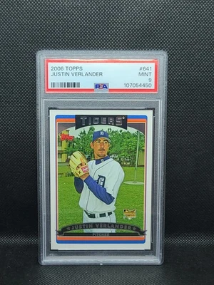 2006 Topps Justin Verlander #641 PSA 9 Rookie Card - Image 1 of 2