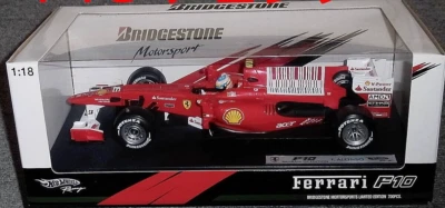 Mattel Hot Wheels Bridgestone 1/18 Ferrari F10 FIgure Alonso F1 GP 2010 - Image 1 of 3