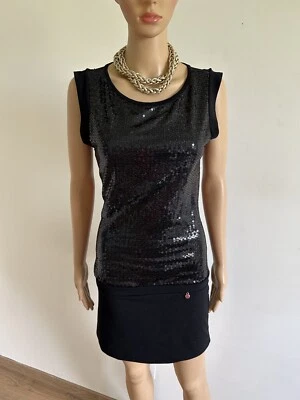 Robe noire sans manches avec sequins Rinascimento taille M jamais portée  - Photo 1/4