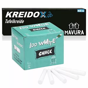 KREIDOX 100 szt. Tablica kredowa Kreda szkolna Tablica ścienna Kreda malowana biała - Zdjęcie 1 z 6