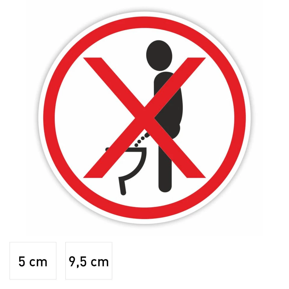 Toiletten-Aufkleber Bitte im Sitzen pinkeln   - Bild 1 von 1