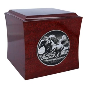 Cremation horse urn Unique cremation box with horses Urn with horses for ashes - Picture 1 of 6