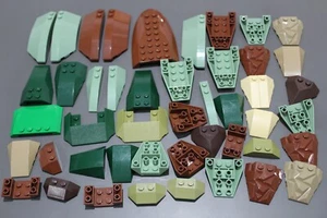 LEGO 45 tejas piedras inclinadas cuñas casco verde arena marrón rojizo verde oscuro #3863 - Imagen 1 de 1