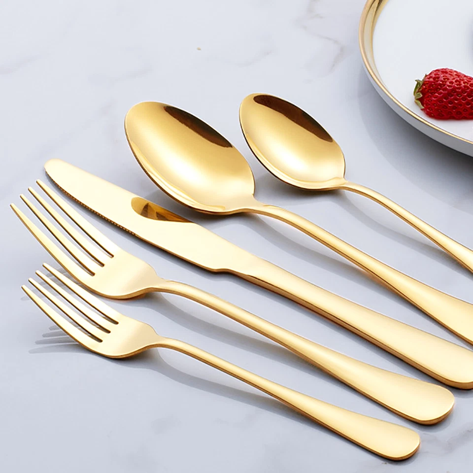 Freetoo Besteckset aus Edelstahl - Gold, 30-teilig (611-1-GO)