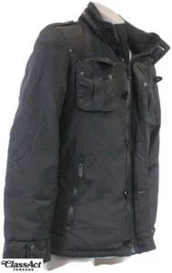 Black Rivet Coat Men’s Solid Black Polyester Winter Jacket Sz M - Picture 1 of 8