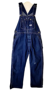 Big Smith Overall 34"x29" Work Farm Tucker Blue Jeans Denim Dark Wash Bib Chore - Bild 1 von 11