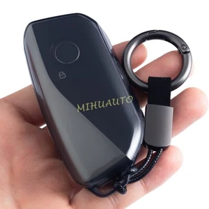 Transparent Black Key Chain Case Cover For 2023-2025 BMW X1 iX XM X5 X6 X7 i7 - Picture 1 of 9