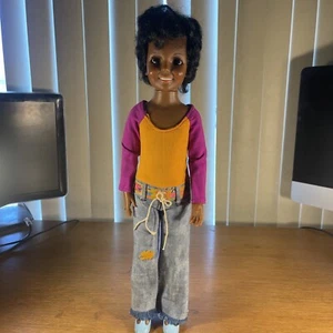 Vintage Ideal Doll Beautiful Crissy African American 1968 W/Rare Funky Feathers - Picture 1 of 13